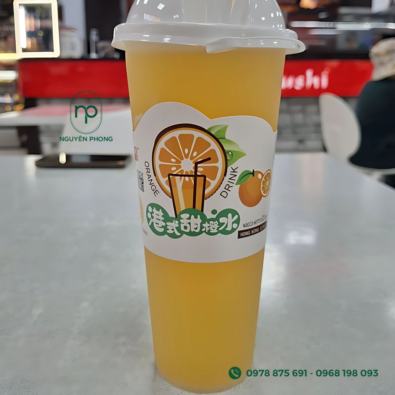 Mẫu tem dán nước ép - sinh tố